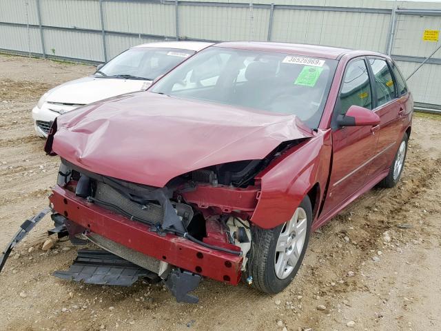 1G1ZT61806F185431 - 2006 CHEVROLET MALIBU MAX წითელი ფოტო 2