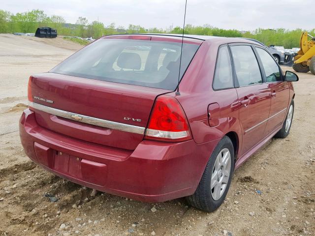 1G1ZT61806F185431 - 2006 CHEVROLET MALIBU MAX წითელი ფოტო 4