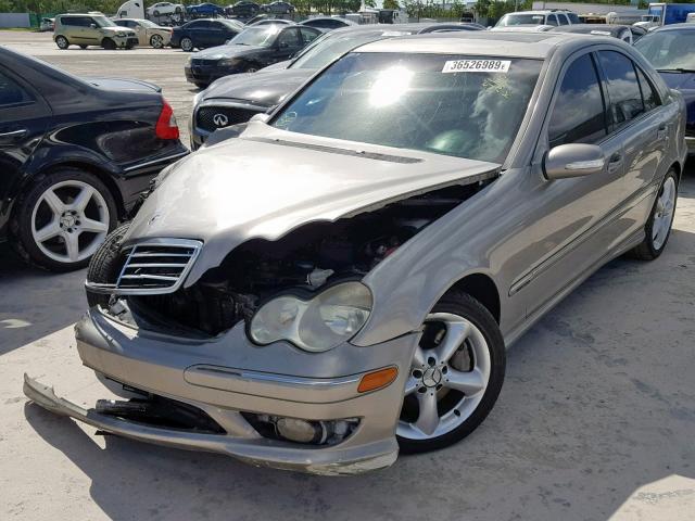 WDBRF40J75F643096 - 2005 MERCEDES-BENZ C 230K SPO SILVER photo 2