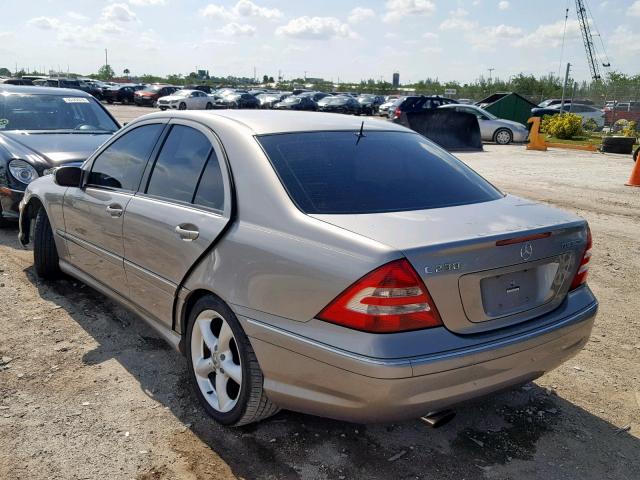 WDBRF40J75F643096 - 2005 MERCEDES-BENZ C 230K SPO SILVER photo 3