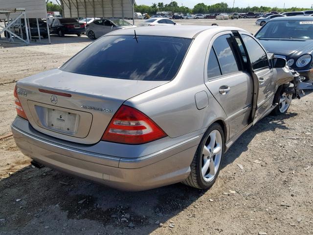 WDBRF40J75F643096 - 2005 MERCEDES-BENZ C 230K SPO SILVER photo 4