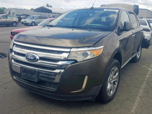 2FMDK3JC3BBA20360 - 2011 FORD EDGE SEL BROWN photo 2