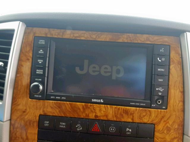 1J8HR582X8C232149 - 2008 JEEP GRAND CHER BLACK photo 9