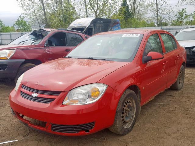 1G1AL55F277268659 - 2007 CHEVROLET COBALT LT RED photo 2