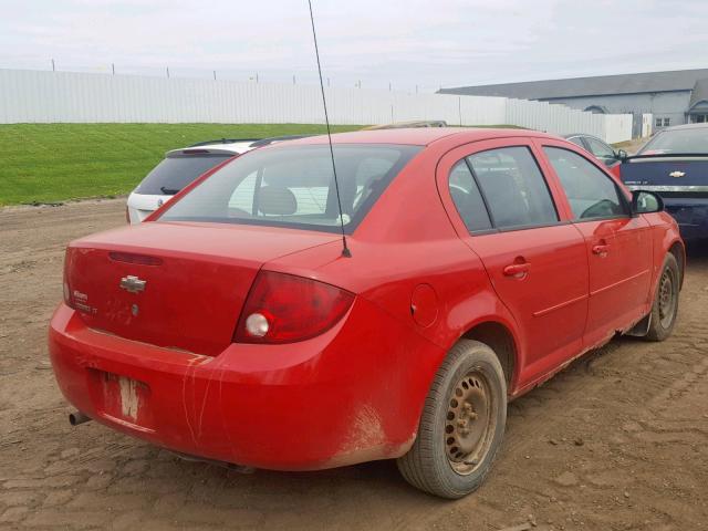 1G1AL55F277268659 - 2007 CHEVROLET COBALT LT RED photo 4