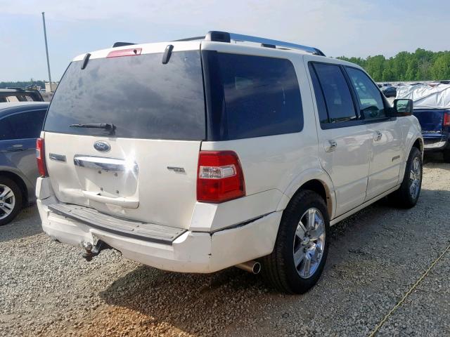 1FMFU19568LA31696 - 2008 FORD EXPEDITION WHITE photo 4