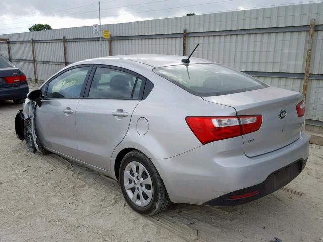 KNADM4A30D6272523 - 2013 KIA RIO LX SILVER photo 3