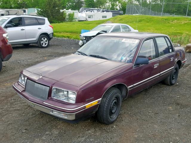 1G4NC54U1JM041301 - 1988 BUICK SKYLARK CU MAROON photo 2