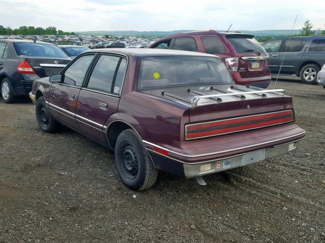 1G4NC54U1JM041301 - 1988 BUICK SKYLARK CU MAROON photo 3