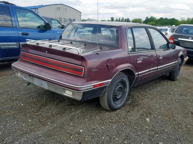 1G4NC54U1JM041301 - 1988 BUICK SKYLARK CU MAROON photo 4