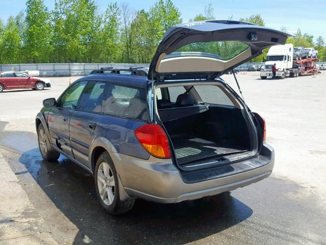 4S4BP67C054343152 - 2005 SUBARU LEGACY OUT BLUE photo 3