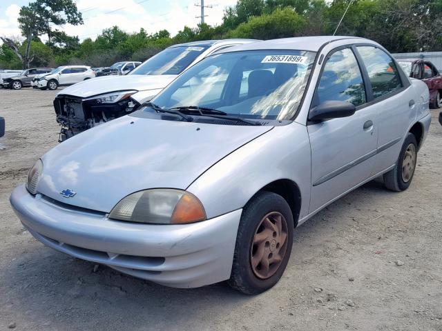 2C1MR5226Y6717652 - 2000 CHEVROLET METRO LSI SILVER photo 2