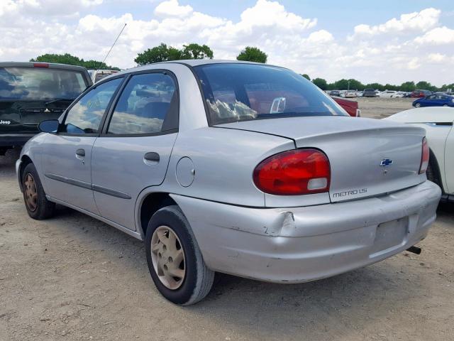 2C1MR5226Y6717652 - 2000 CHEVROLET METRO LSI SILVER photo 3