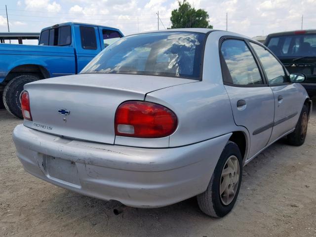 2C1MR5226Y6717652 - 2000 CHEVROLET METRO LSI SILVER photo 4