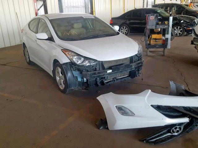 5NPDH4AE9DH286385 - 2013 HYUNDAI ELANTRA GL WHITE photo 1