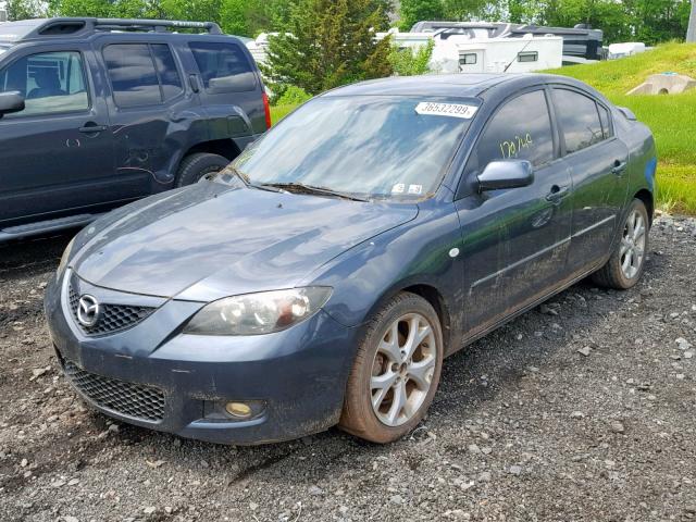 JM1BK32G781171302 - 2008 MAZDA 3 I GRAY photo 2