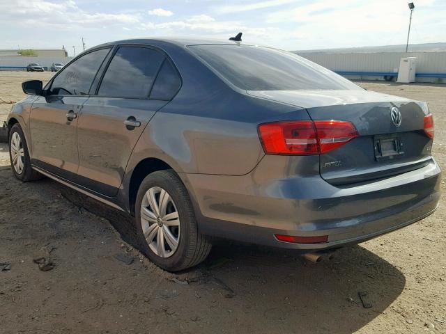 3VW3A7AJ3FM418405 - 2015 VOLKSWAGEN JETTA TDI GRAY photo 3