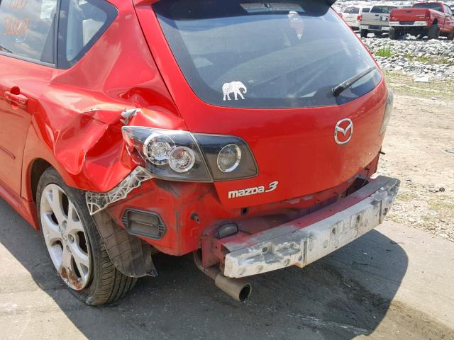 JM1BK343871652488 - 2007 MAZDA 3 HATCHBAC RED photo 9