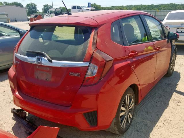 JHMGK5H78GX016938 - 2016 HONDA FIT EX RED photo 4