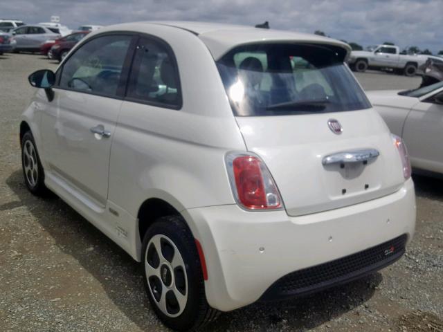 3C3CFFGE7ET266890 - 2014 FIAT 500 ELECTR WHITE photo 3