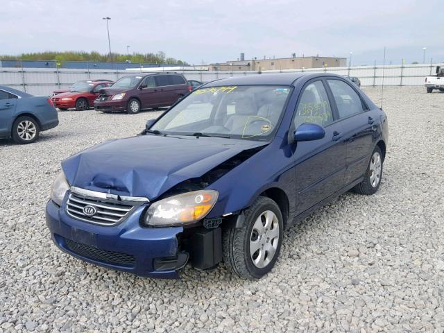 KNAFE221595638058 - 2009 KIA SPECTRA EX BLUE photo 2