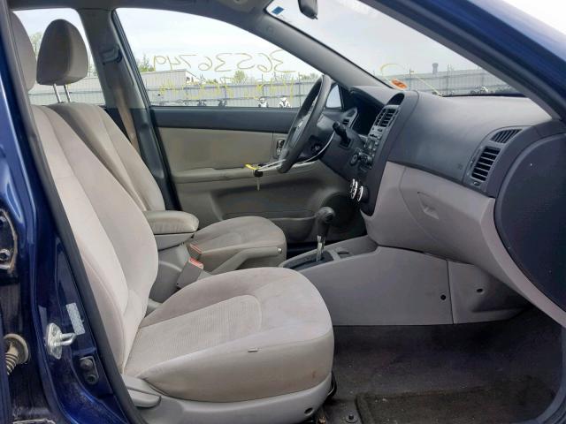 KNAFE221595638058 - 2009 KIA SPECTRA EX BLUE photo 5