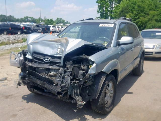 KM8JN12D57U643163 - 2007 HYUNDAI TUCSON SE GREEN photo 2