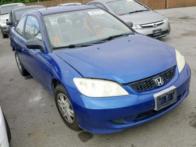 1HGEM22124L081021 - 2004 HONDA CIVIC DX V BLUE photo 1