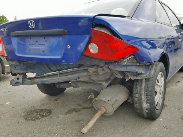 1HGEM22124L081021 - 2004 HONDA CIVIC DX V BLUE photo 9