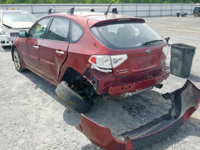 JF1GH6D6XBH818533 - 2011 SUBARU IMPREZA OU MAROON photo 3