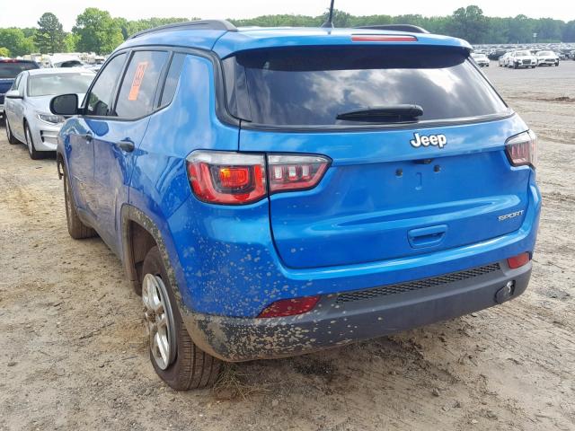 3C4NJCAB9JT148110 - 2018 JEEP COMPASS SP 蓝色 照片 3