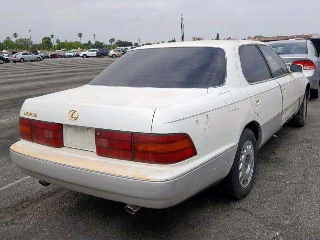 JT8UF11E1M0073091 - 1991 LEXUS LS 400 WHITE photo 4