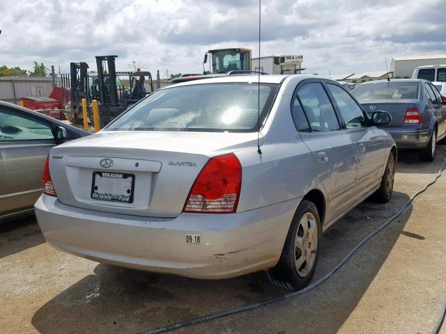 KMHDN46D75U001291 - 2005 HYUNDAI ELANTRA GL SILVER photo 4