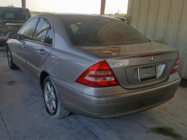 WDBRF61JX3A451255 - 2003 MERCEDES-BENZ C 240 GRAY photo 3