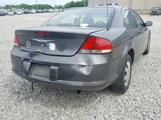 1C3EL46TX4N355664 - 2004 CHRYSLER SEBRING LX GRAY photo 4