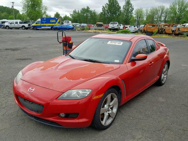 JM1FE173380214378 - 2008 MAZDA RX8 RED photo 2