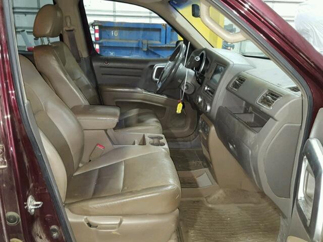 2HJYK16577H535818 - 2007 HONDA RIDGELINE MAROON photo 5