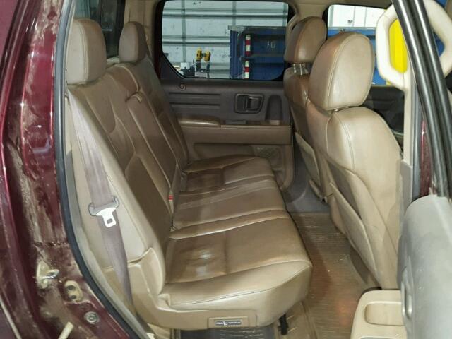 2HJYK16577H535818 - 2007 HONDA RIDGELINE MAROON photo 9