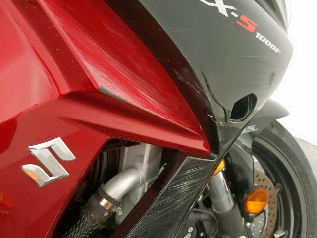 JS1GT7CA1G2100832 - 2016 SUZUKI GSX-S1000F RED photo 19