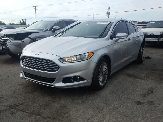 3FA6P0K93ER330813 - 2014 FORD FUSION TIT SILVER photo 2