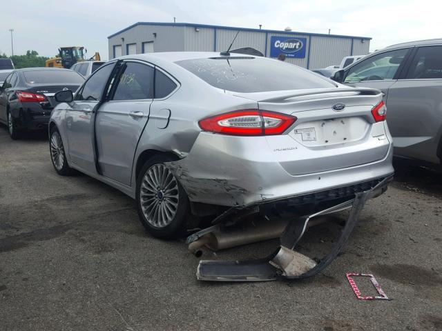 3FA6P0K93ER330813 - 2014 FORD FUSION TIT SILVER photo 3