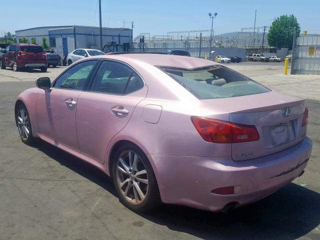 JTHBE262862005134 - 2006 LEXUS IS 350 PINK photo 3