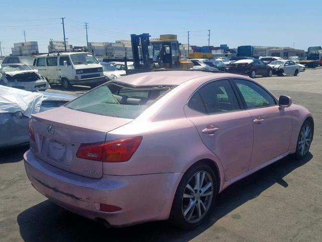 JTHBE262862005134 - 2006 LEXUS IS 350 PINK photo 4