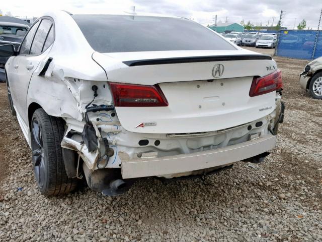 19UUB3F80JA801793 - 2018 ACURA TLX ELITE WHITE photo 9