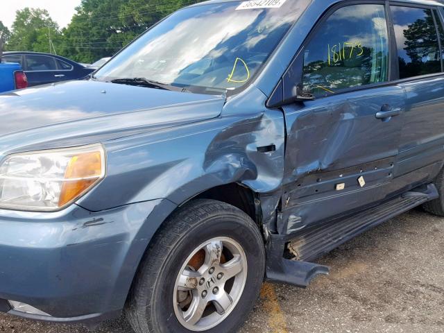 5FNYF28358B000276 - 2008 HONDA PILOT SE BLUE photo 9