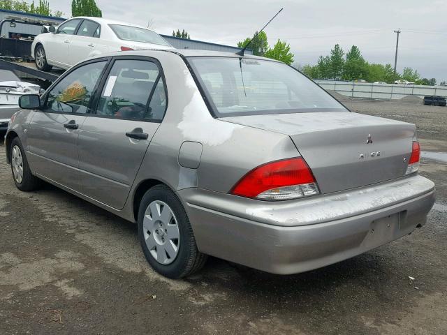 JA3AJ26E92U069506 - 2002 MITSUBISHI LANCER ES BEIGE photo 3