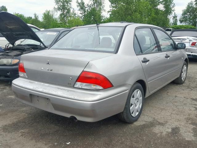 JA3AJ26E92U069506 - 2002 MITSUBISHI LANCER ES BEIGE photo 4