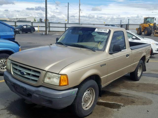 1FTYR10D12PA29888 - 2002 FORD RANGER GOLD photo 2