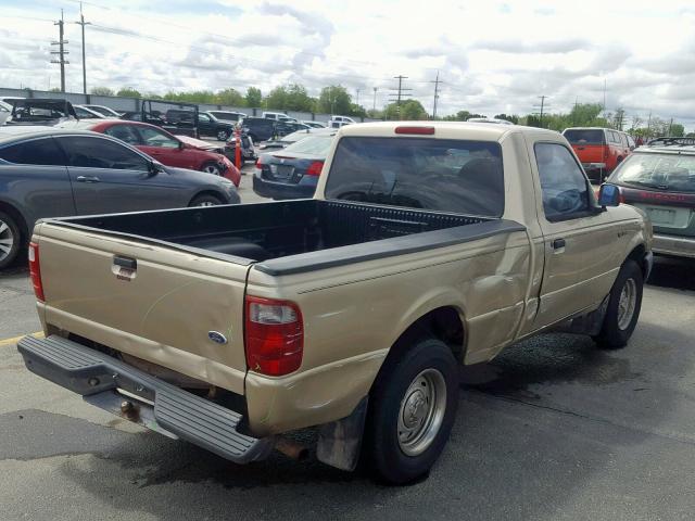 1FTYR10D12PA29888 - 2002 FORD RANGER GOLD photo 4