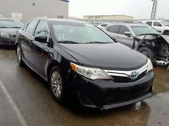 4T1BD1FK1DU087722 - 2013 TOYOTA CAMRY HYBR BLACK photo 1